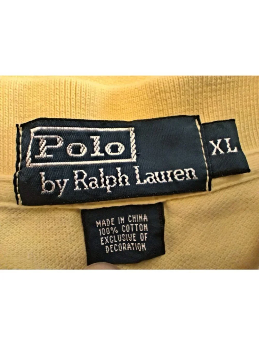 Polo Ralph Lauren Men XL Polo Golf Yellow Short Sleeve Preppy Logo